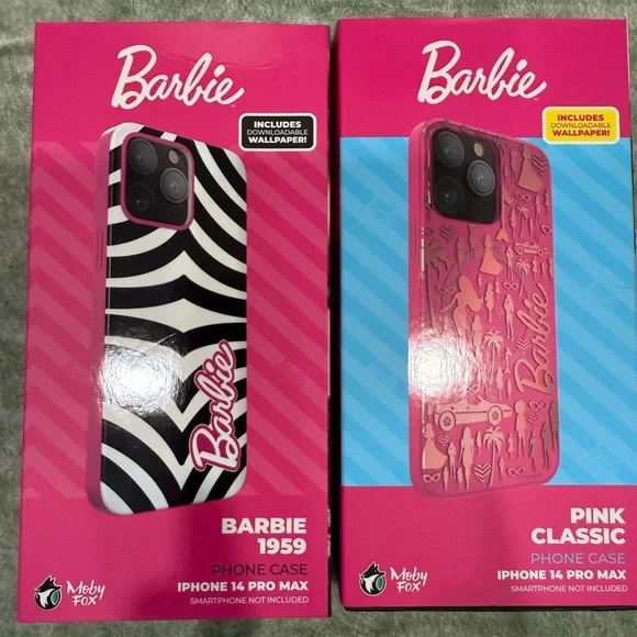 Barbie Black & White + Classic pink Phone Case for iPhone 14 Pro Max - Picture 2 of 16